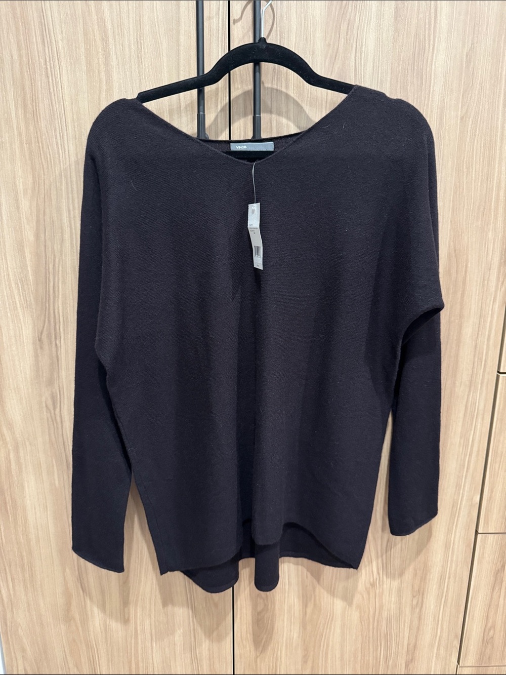 Vince 100% cashmere dark brown Women's Lightweight Sweater Top